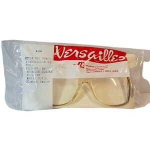 Vtg Versailles Eye Glasses Frames Cocoa 224 USA 1970s New Old Stock 53x49x66.5